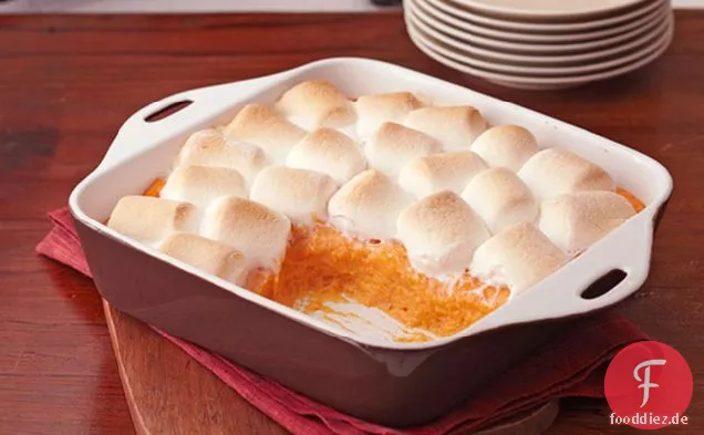 Gebackene Süßkartoffel mit Marshmallows