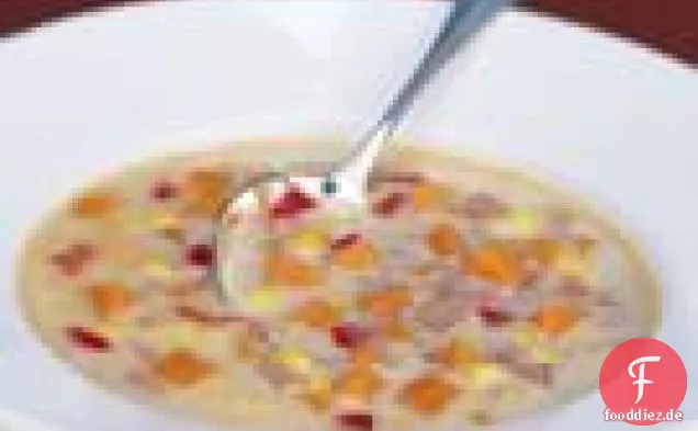 Corn Chowder mit Süßkartoffeln und Schinken