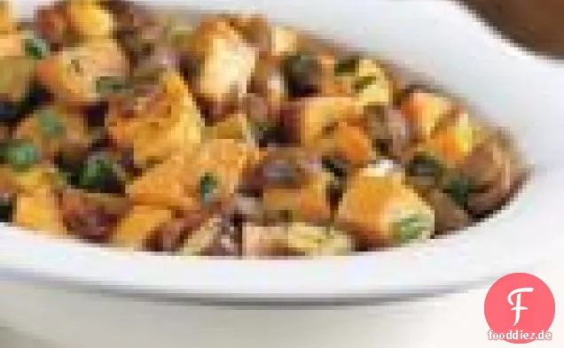 Geröstete Süßkartoffeln Mit Cognac Kastanien