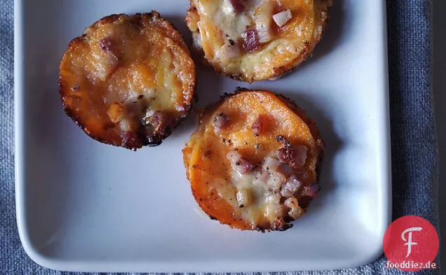 Süßkartoffel-Pancetta-Gratin