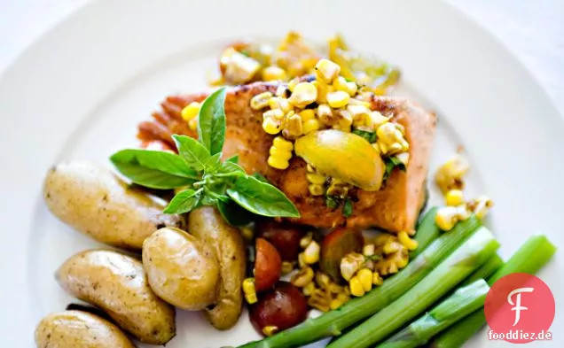 Lachs Mit Mais Und Tomaten Relish
