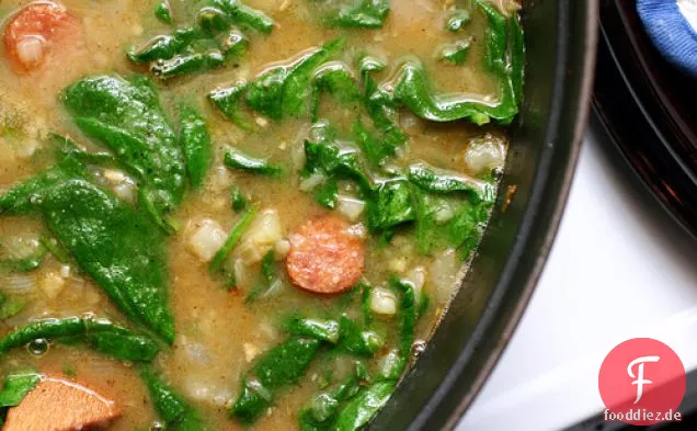 Süßkartoffel- und Wurstsuppe