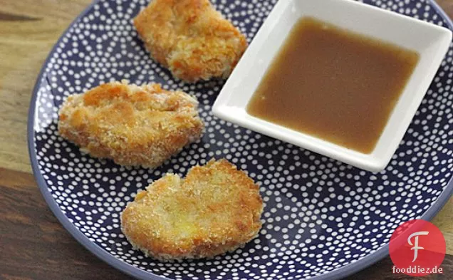 Süßkartoffelnuggets mit Apfelwein-Dip-Sauce