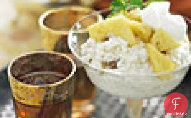 Ananas-Bananen-Couscous-Pudding