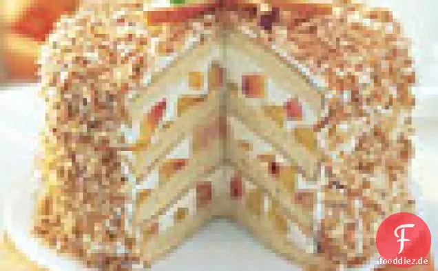 Kokos-Pfirsich-Schichtkuchen