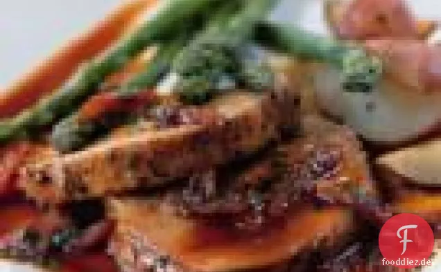 Schweinebraten mit Aprikose Demi-glace