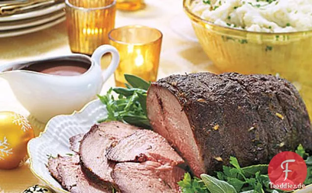 Rinderbraten mit Rotweinsoße