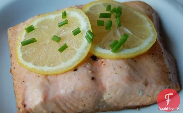 Pfanne gebratener Lachs