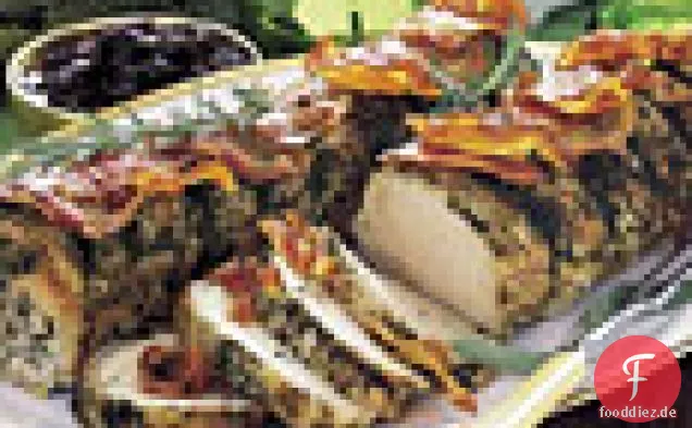 Pancetta- und Kräuter-Schweinebraten mit Feigenmarmelade
