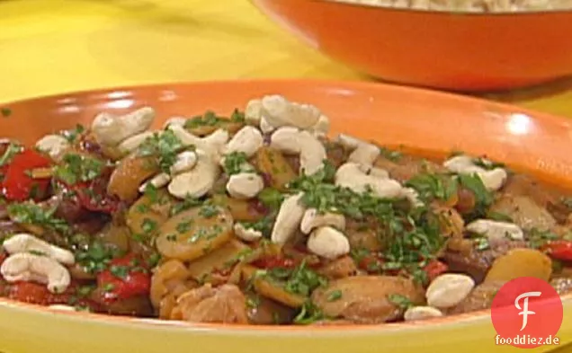 Chipotle Cashew Huhn mit braunem Reis