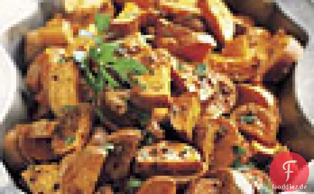 Geröstete Yamswurzeln mit Zitrus- und Korianderbutter