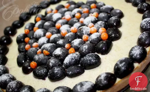 Trauben und Sanddornbeeren Käsekuchen