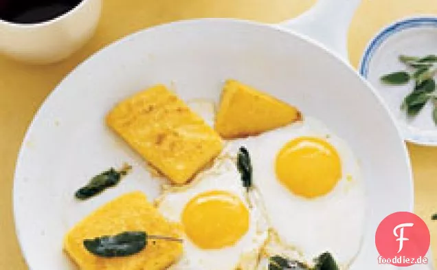 Gebratene Polenta, Eier Und Salbei
