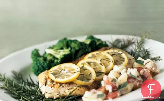 Gebratener Fisch auf Rosmarin