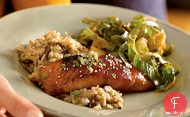 Bourbon-Glasierter Lachs