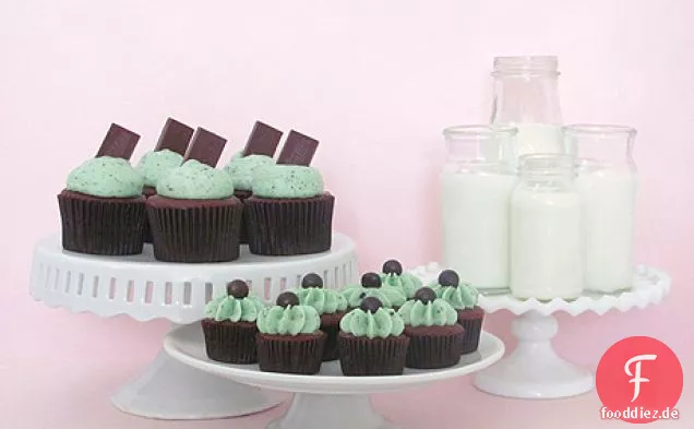 Minze Schokolade Chip Cupcakes
