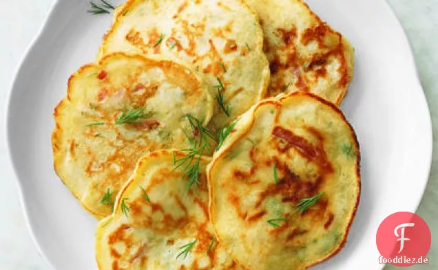 Dillpfannkuchen mit Landschinken und Käse