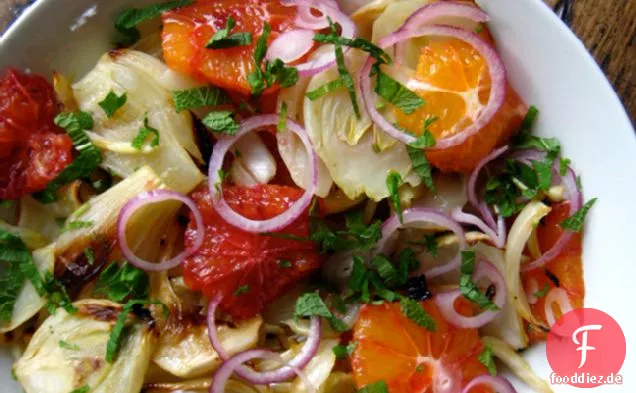 Gerösteter Fenchel mit Orangen-Minze-Salat