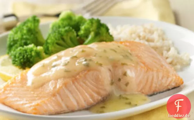 Gebackener Lachs mit Zitronensauce