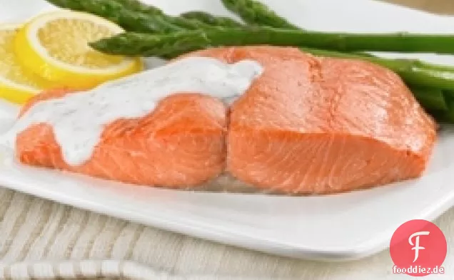 Gebackener Lachs mit Dillcreme