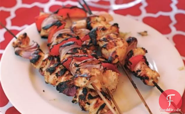 Herbed Weißwein Huhn Kebobs