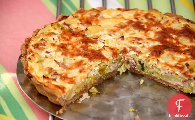 Pancetta und Cilantro Quiche Rezept