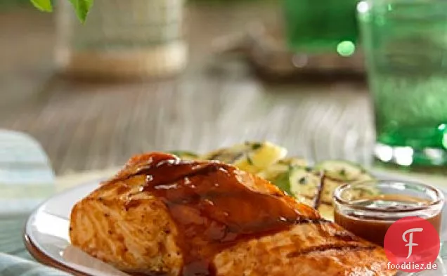 Lachs mit Curry-Orangensauce