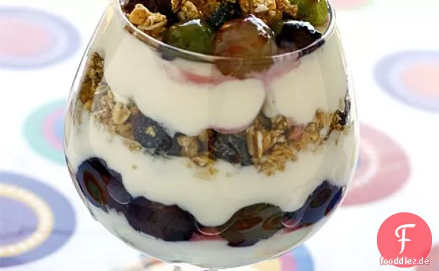 Obst-Und Joghurt-Parfait-Rezept (Trauben Und Müsli-Parfait)