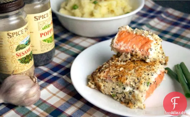 Gebackener Alles Bagel Lachs