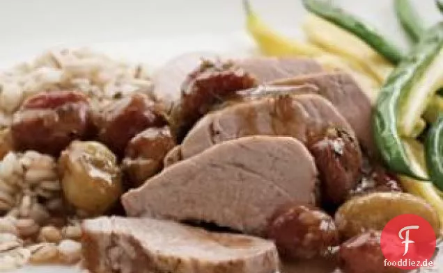 Schweinefilet mit gerösteter Traubensauce