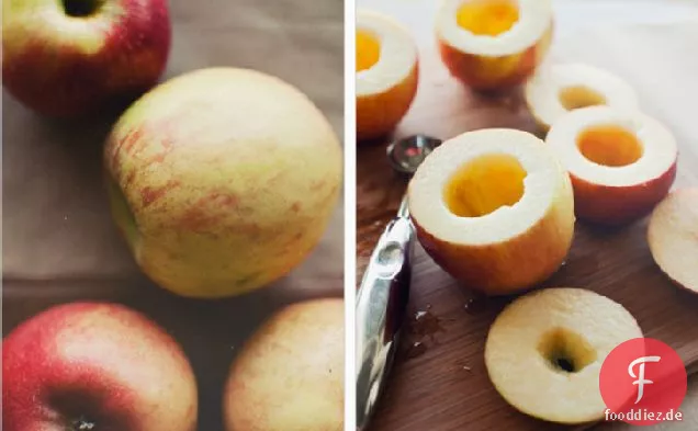 Bratäpfel mit Gewürzen + Nüssen