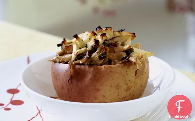 Bratäpfel mit Austernpilzen
