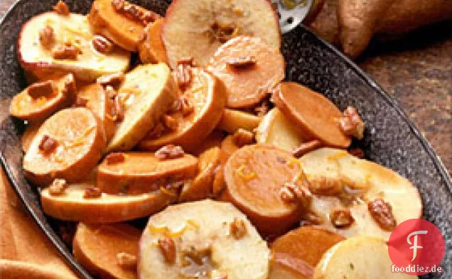 Gebackene Süßkartoffeln & Äpfel mit Pekannussbutter