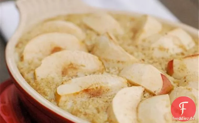Apfel Zimt gebackene Haferflocken