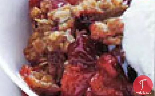Cranberry-Apfel knusprig mit Haferflocken Streusel Topping