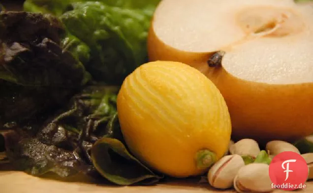 Asiatisch & Pistaziensalat W / Apfelwein Vinaigrette Rezept
