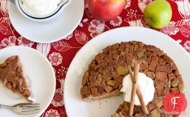 Ahorn Apfel auf den Kopf Kuchen