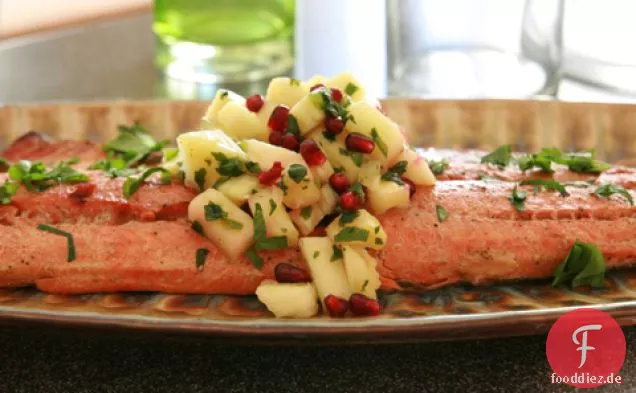 Lachs Mit Ananas-Granatapfel-Salsa