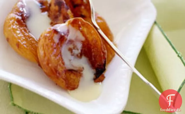 Gebratene Aprikosen Mit Dulce De Leche