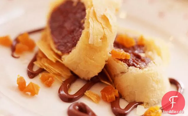 Schokolade-Aprikosen-Strudel