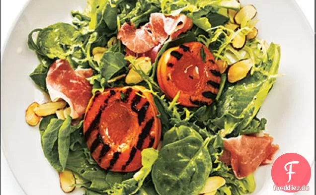 Gegrillte Aprikosenhälften