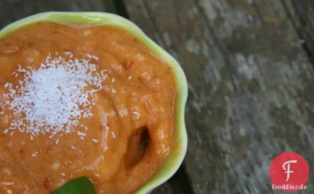 Hausgemachtes Aprikosen-Kokos-Sorbet