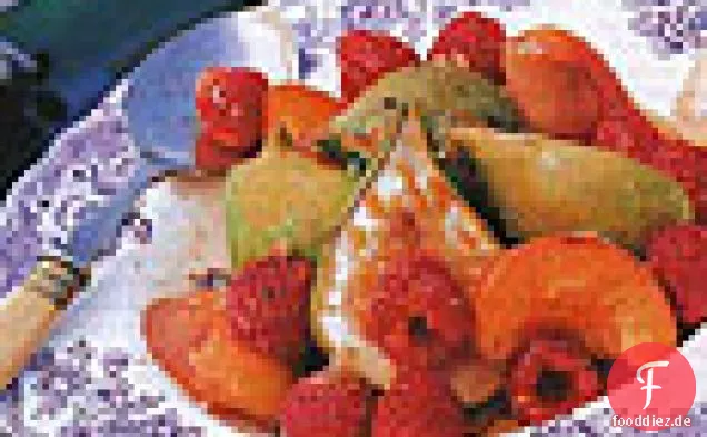 Feige, Aprikose und Himbeerbrûlée