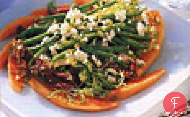 Grüner Bohnensalat mit Aprikosenvinaigrette