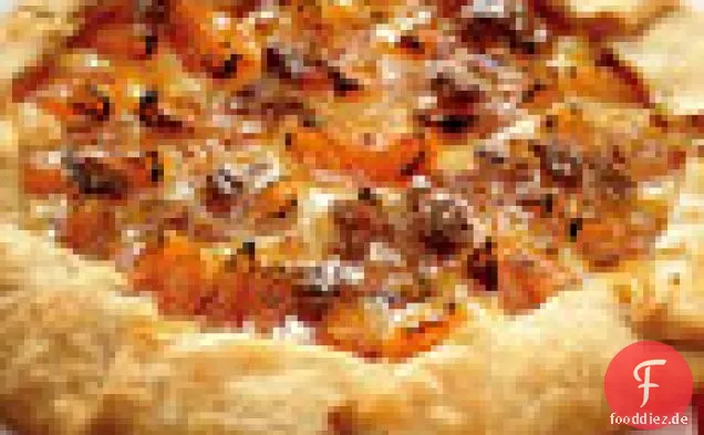 Mandel-, Aprikosen- und Frischkäse-Crostata