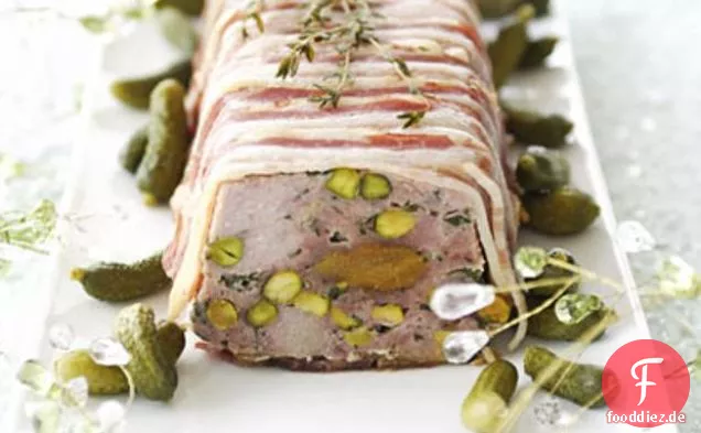 Schweinefleisch, Aprikose & Pistazien Terrine