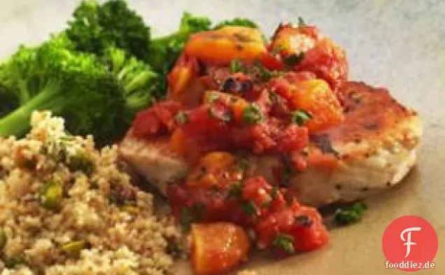 Schweinekoteletts Mit Aprikosen-Tomaten-Chutney