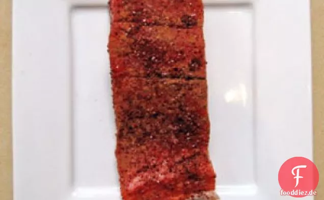 Gewürzter gebratener Lachs mit Zimt und Chilipulver