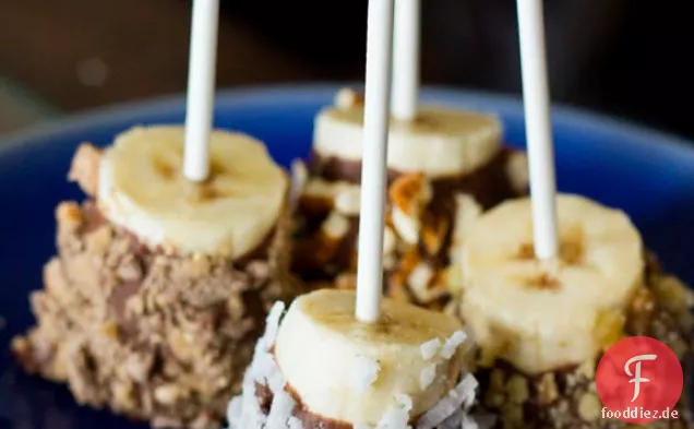 Nutella bedeckte gefrorene Bananen