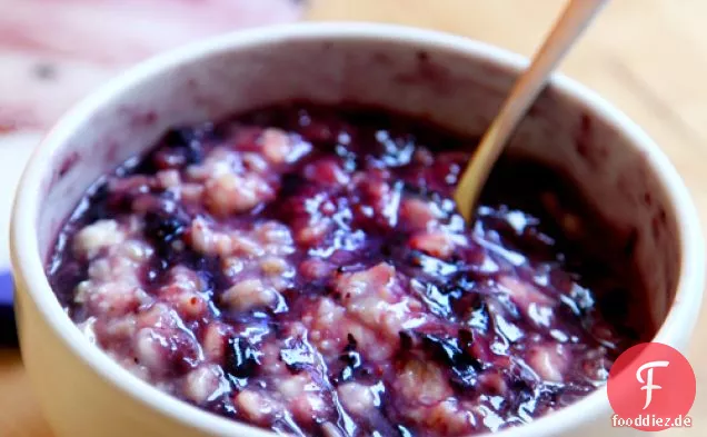 Blaubeer-Bananen-Frühstücksbrei